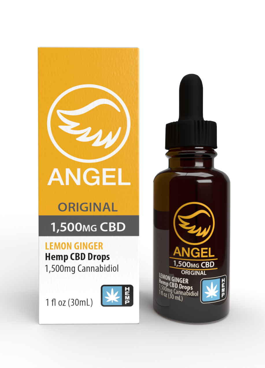 Angel Industries 1500mg CBD Isolate tincture bottle