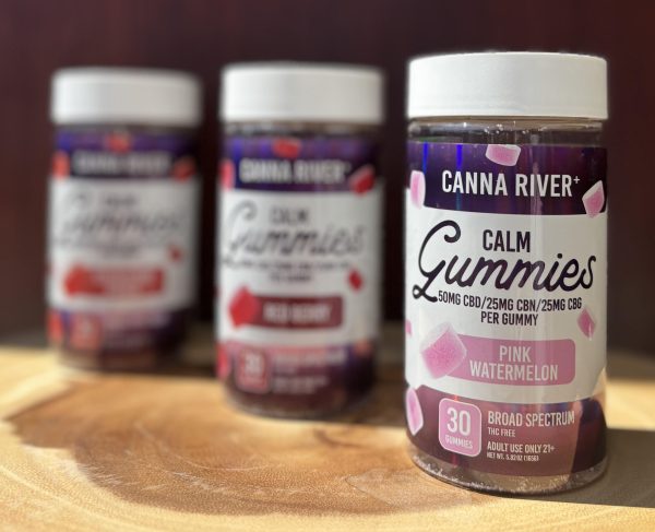 Canna River Calm Gummies, Strawberry Mango, Pink watermelon, Red Berry
