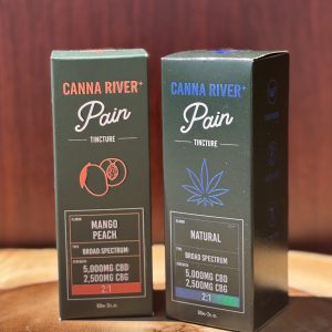 Canna River Pain Tincture, Natural and Mango Peach