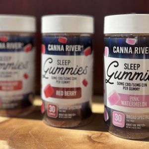 Canna River Sleep Gummies, Pink watermelon, red berry, strawberry mango