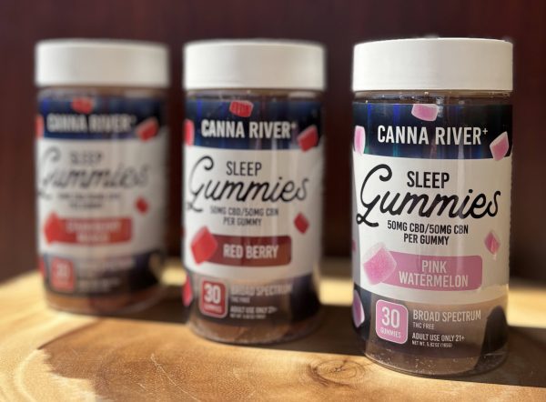 Canna River Sleep Gummies, Pink watermelon, red berry, strawberry mango